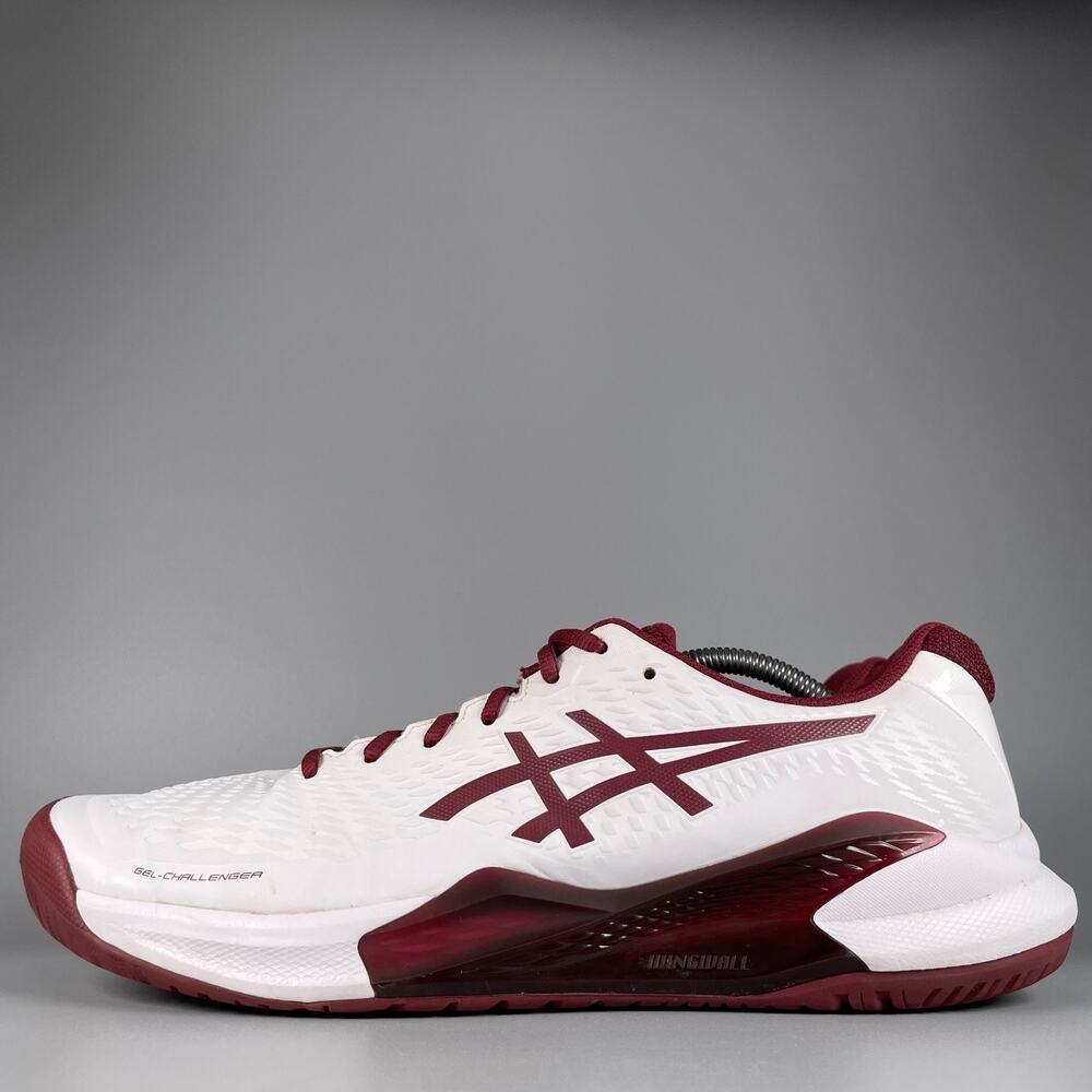 ASICS Gel-Challenger 14 Men's 12 White Red Tennis Shoes Athletic Sneakers GUC